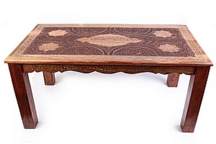 Стол дерево с инкрустацией  №86