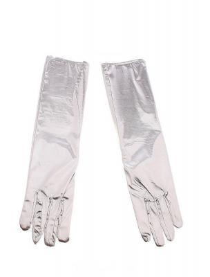  Перчатки праздничные - серебристые 