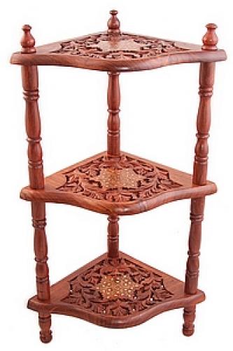 Этажерка резная дерево 3-х ярусная №46