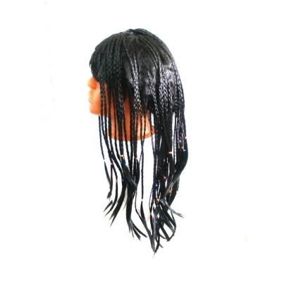  Парик Афрокосички с резинками-черный 