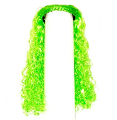  Парик с ободком маленькие кудряшки салатовый 