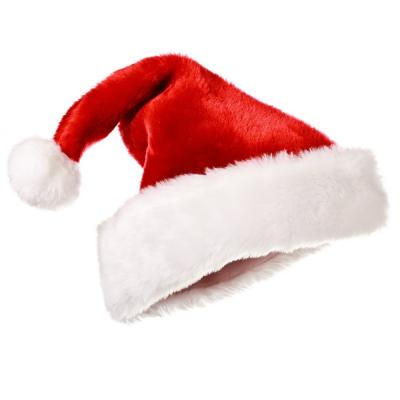  Колпак Санта Клауса меховой красный 