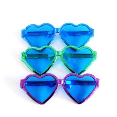  Очки Гигант Сердечки металлик 