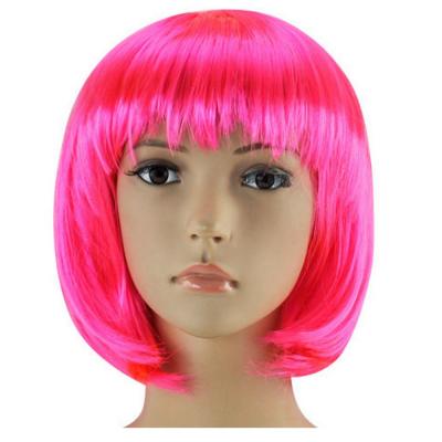  Парик Каре розовый 