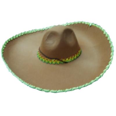  Шляпа Самбрерро коричневая 