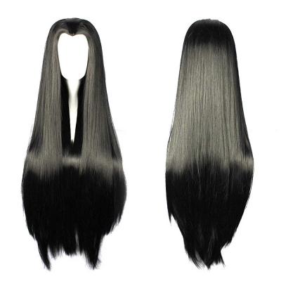  Парик Ведьма прямой длинный чёрный (длина 1 м) 