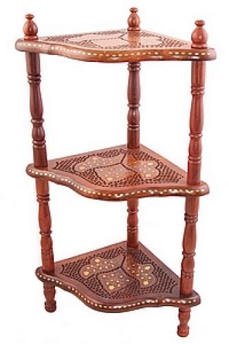 Этажерка резная дерево 3-х ярусная №97