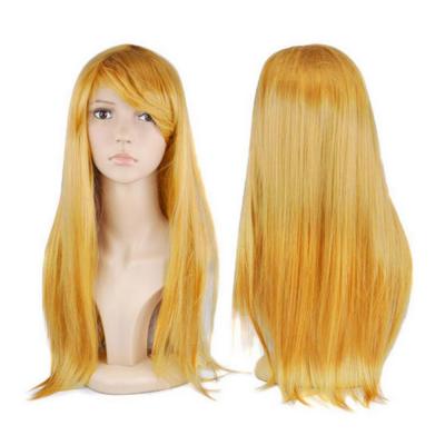  Парик прямые локаны - желтый 