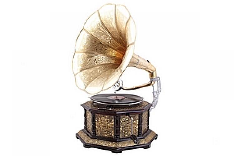 Граммофон 14" восмигранник метал оклад №45