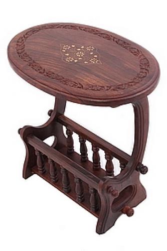 Стол дерево  с инкрустацией №13