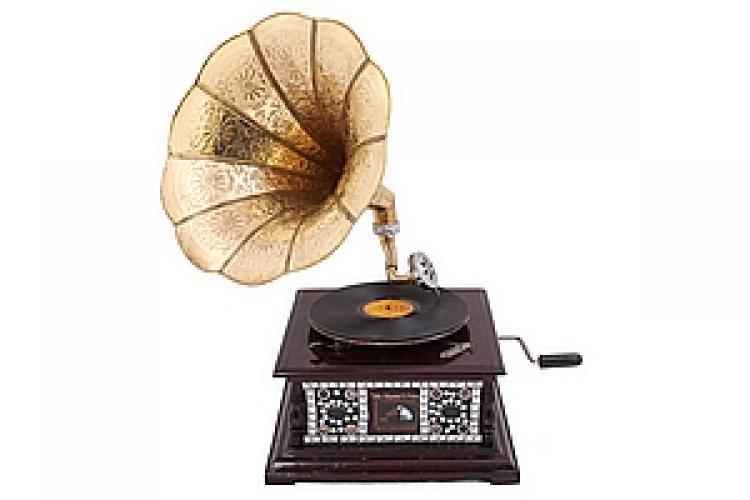 Граммофон 14" квадрат камень оклад №109