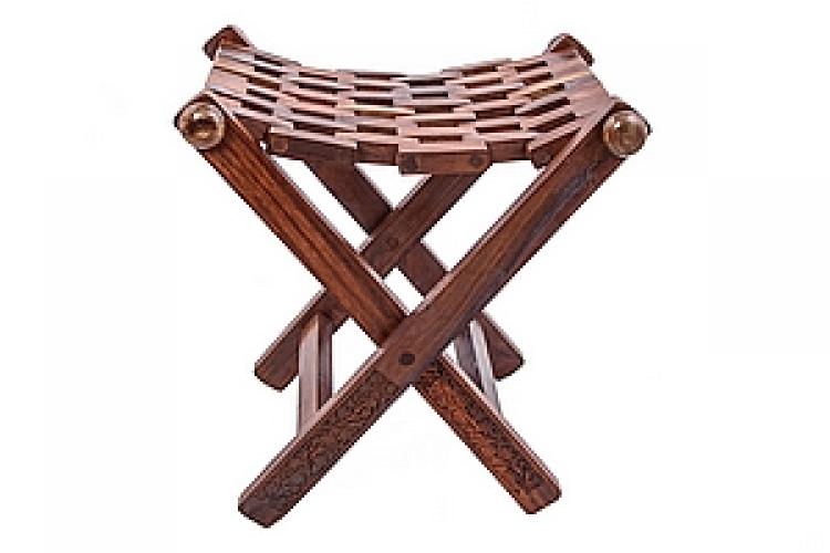 Табурет складной дачный (дерево) №55