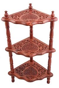 Этажерка резная дерево 3-х ярусная №154