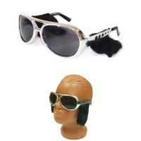  Очки Элвиса Пресли с бакенбардами серебро 