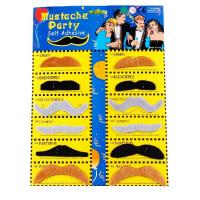  Набор накладных усов 12 штук разноцветные 