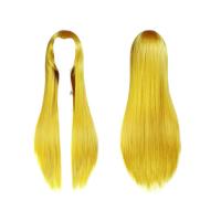  Парик прямой длиной 1 метр жёлтый 