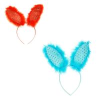  Антенка Уши зайца цветные с блестками 