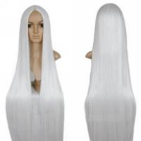  Парик Ведьма прямой длинный белый (длина 1 м) 