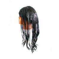  Парик Афрокосички с резинками-черный 