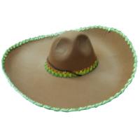  Шляпа Самбрерро коричневая 