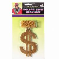  Кулон  знак доллара - золотой 