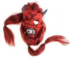  Маска Дъявола с волосами и бородой 